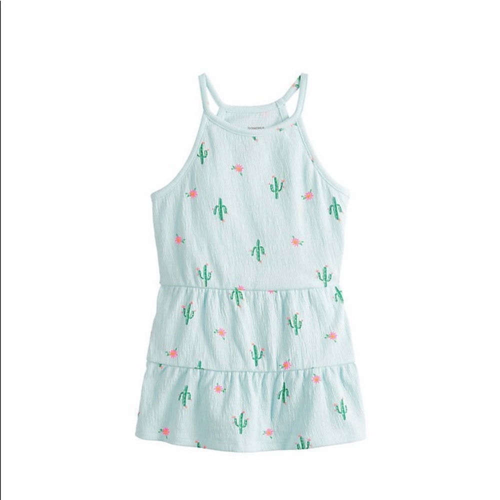 Sonoma Girls Pastel Sleeveless Tiered Halter Tank Tops 6X Tie Dye Cactus NWT